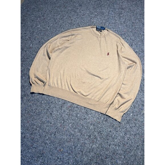 Polo Ralph Lauren Sweater Mens Large Crewneck Pullover Classic Pima Cotton - Picture 3 of 5